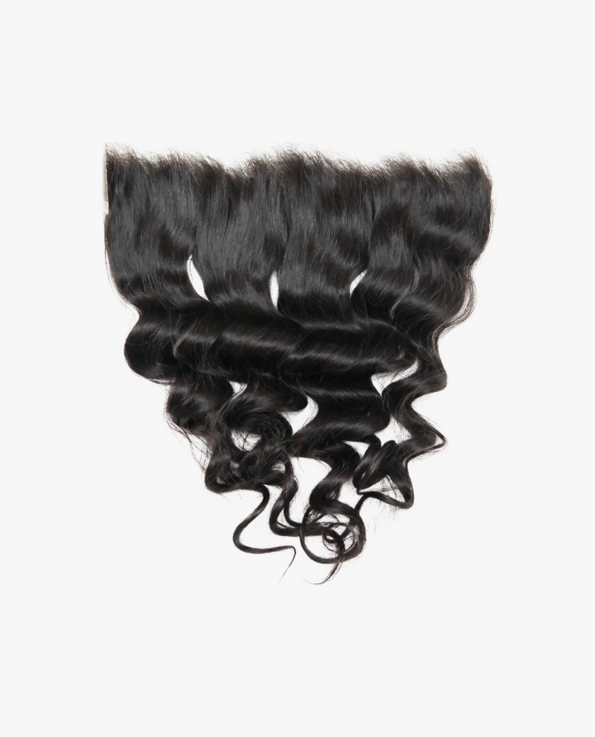 Raw Vietnamese Natural Wave HD Lace Frontal - lace and knot detail
