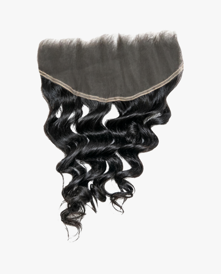 Raw Vietnamese Natural Wave HD Lace Frontal - lace and knot detail
