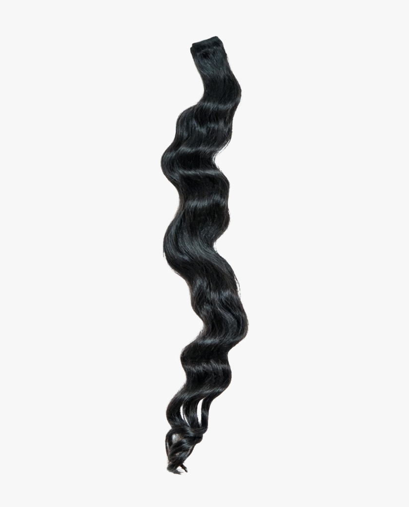 Raw Vietnamese Natural Wave — lace and knot detail