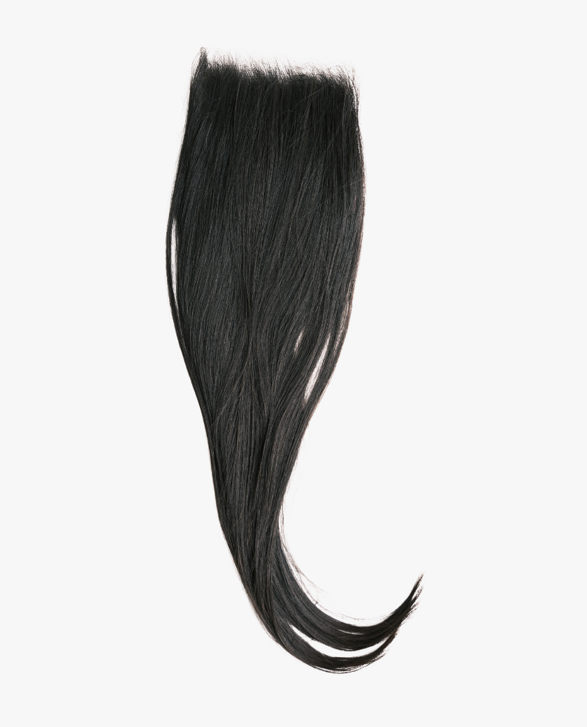 Raw Vietnamese Natural Straight HD Lace Closure — texture close-up
