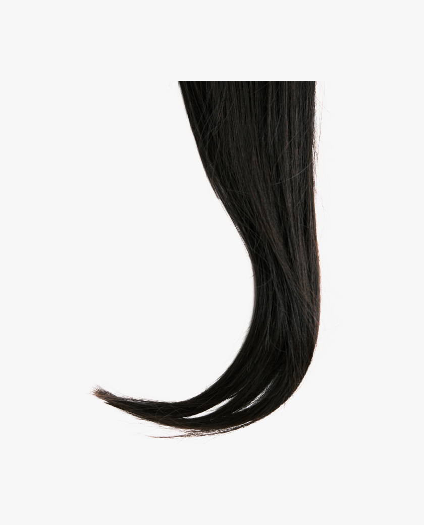 Black hair extension — lace and knot detail