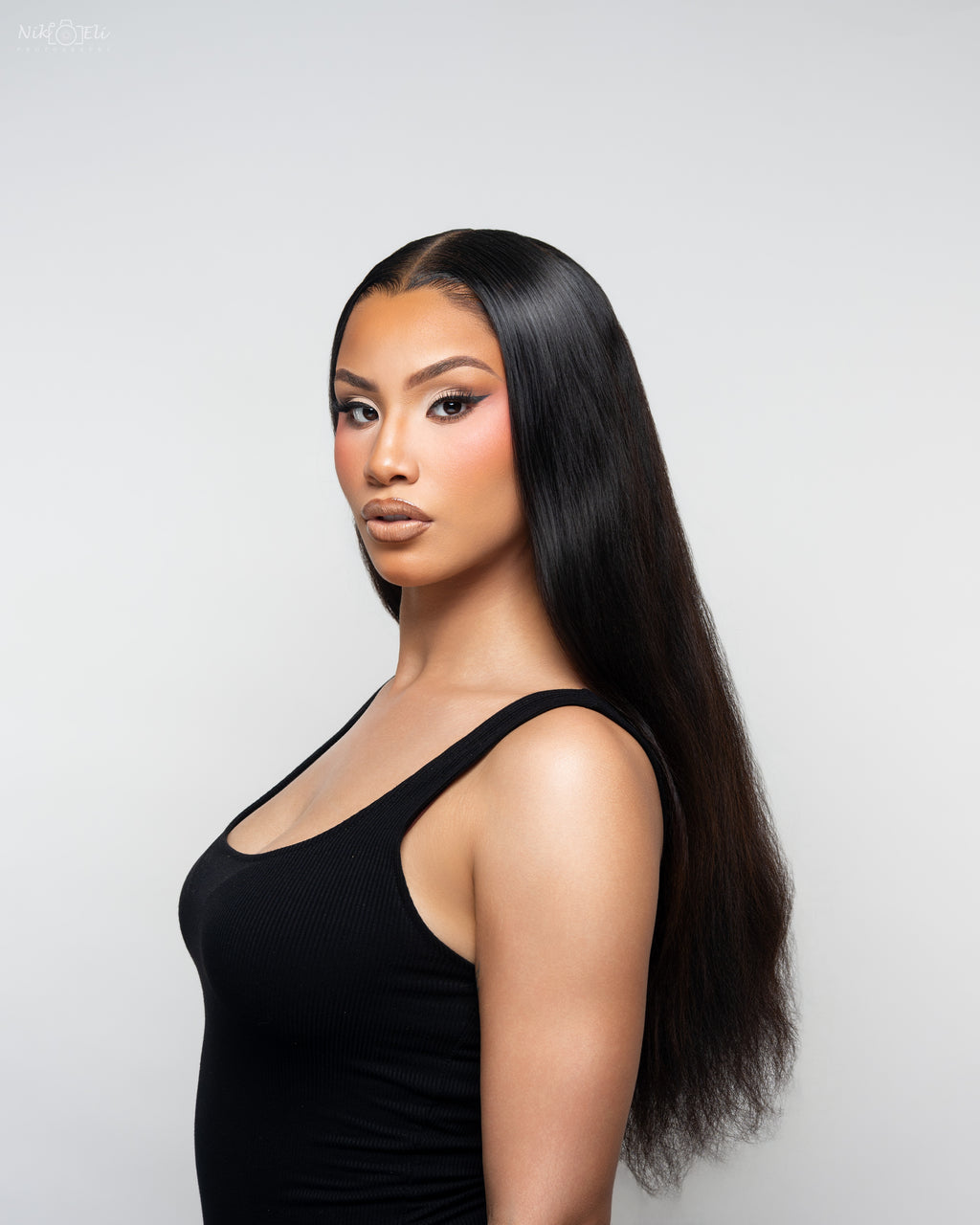 Raw Vietnamese Natural Straight — full install on model