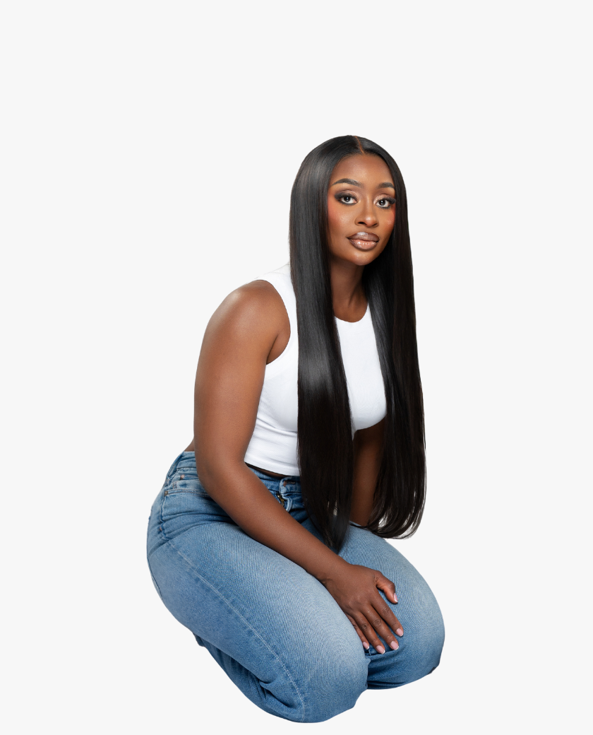Raw Vietnamese Natural Luxe Straight — full install on model