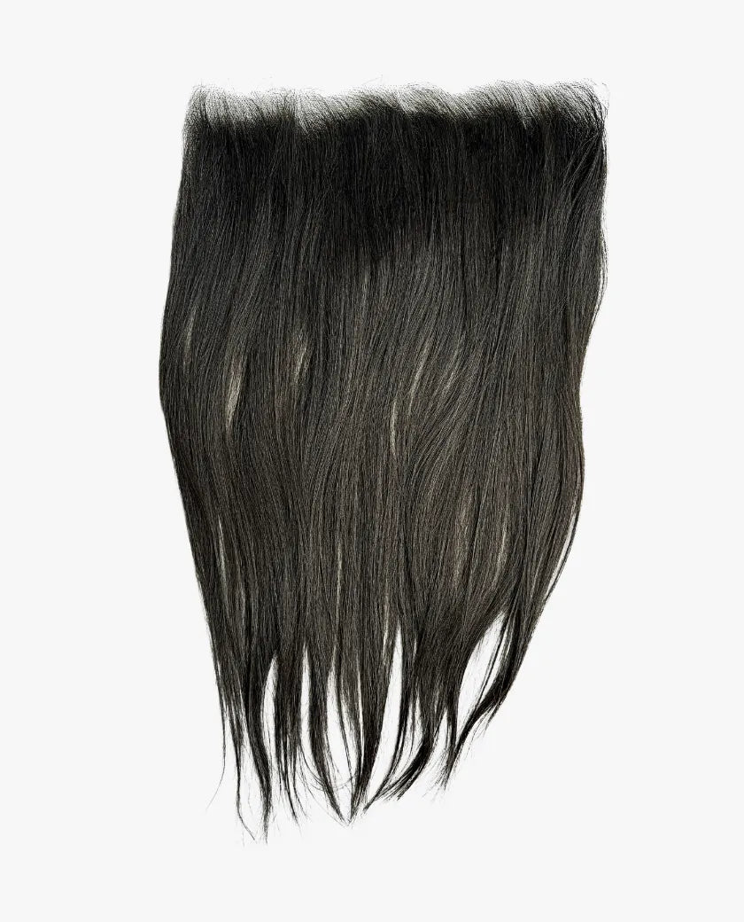Raw Vietnamese Natural Straight HD Lace Frontal — lace and knot detail
